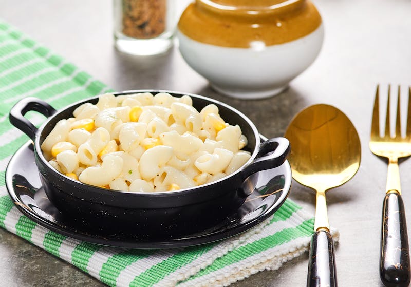Creamy Mac and Cheese with golden breadcrumb topping